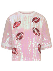 Gameday Sequin Football Top