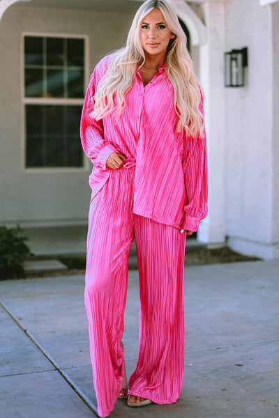 Pink & Pleated Set