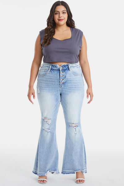 BAE. “Beautiful As Ever”                   Raw Flare Jeans